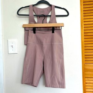 Girlfriend collective limited edition color bicycle short and Paloma bra set